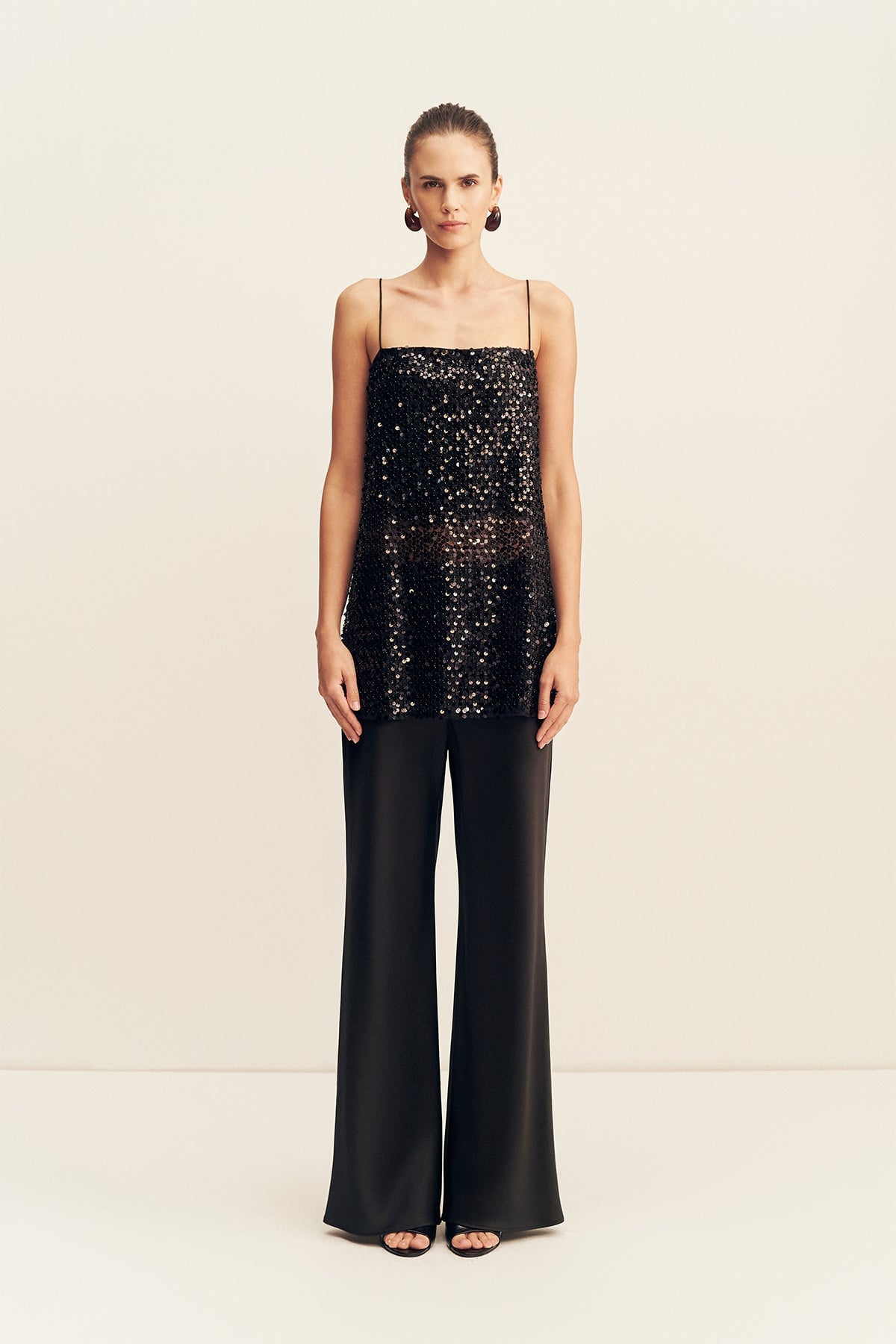 Shona Joy Everly Sequin Long Line Cami - Image 1