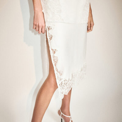 Shona Joy Eniko Lace Split Midi Skirt - Image 2