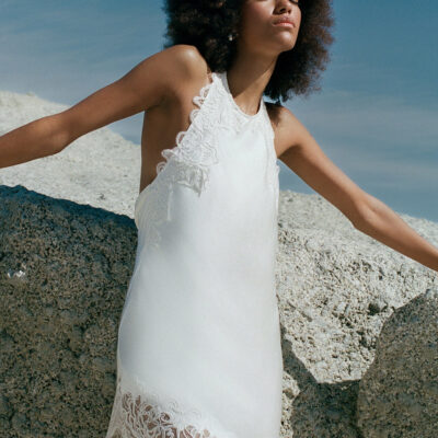 Shona Joy Eniko Lace Open Back Mini Dress - Image 2