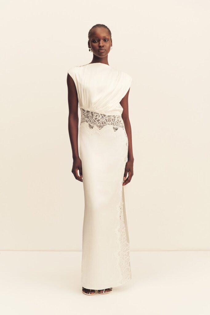Shona Joy Eniko Lace Gathered Maxi Dress - Image 1