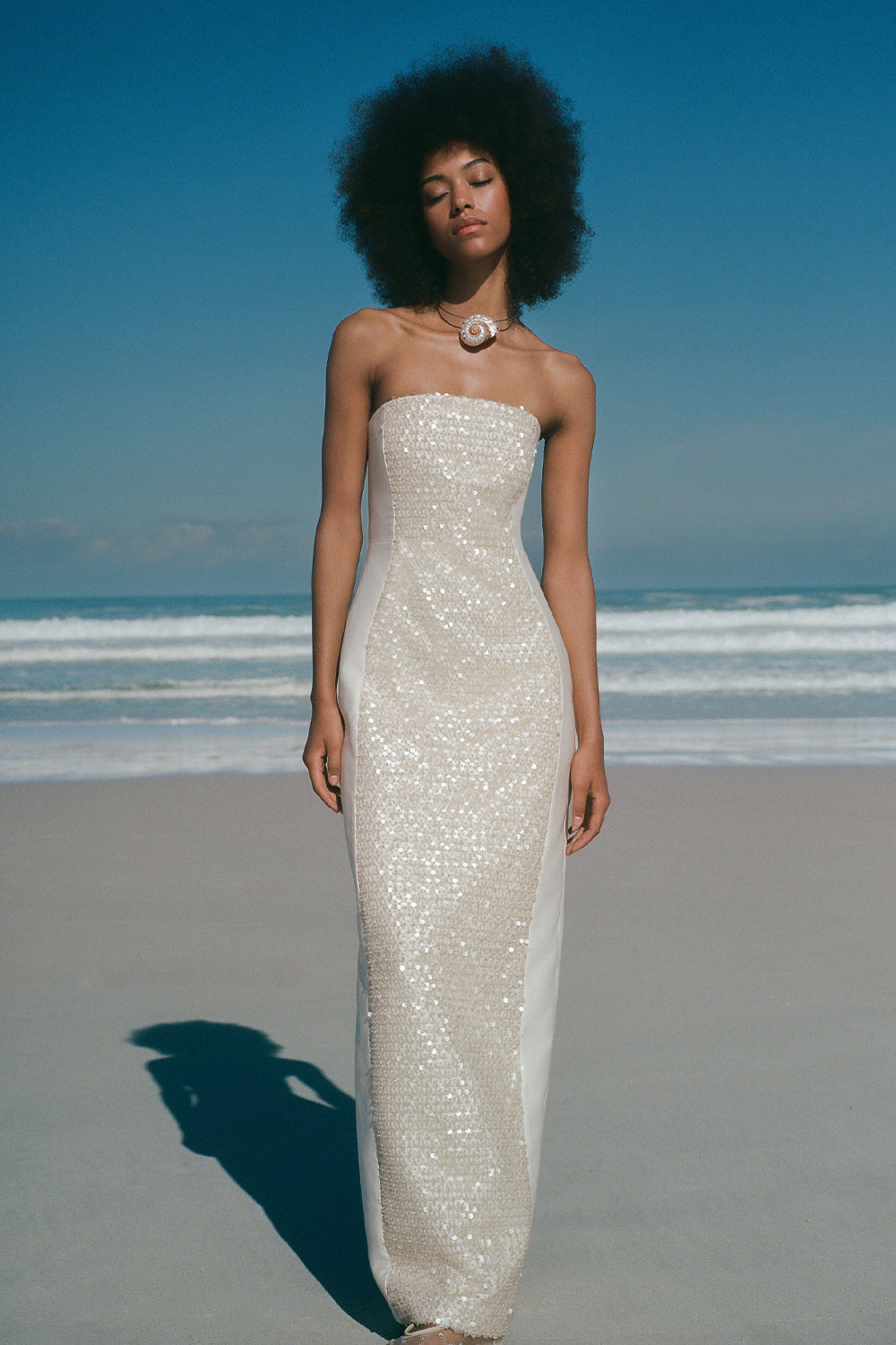 MNSJ041026043652014_2 Shona Joy Eluna Panelled Sequin Maxi Dress - Image 2