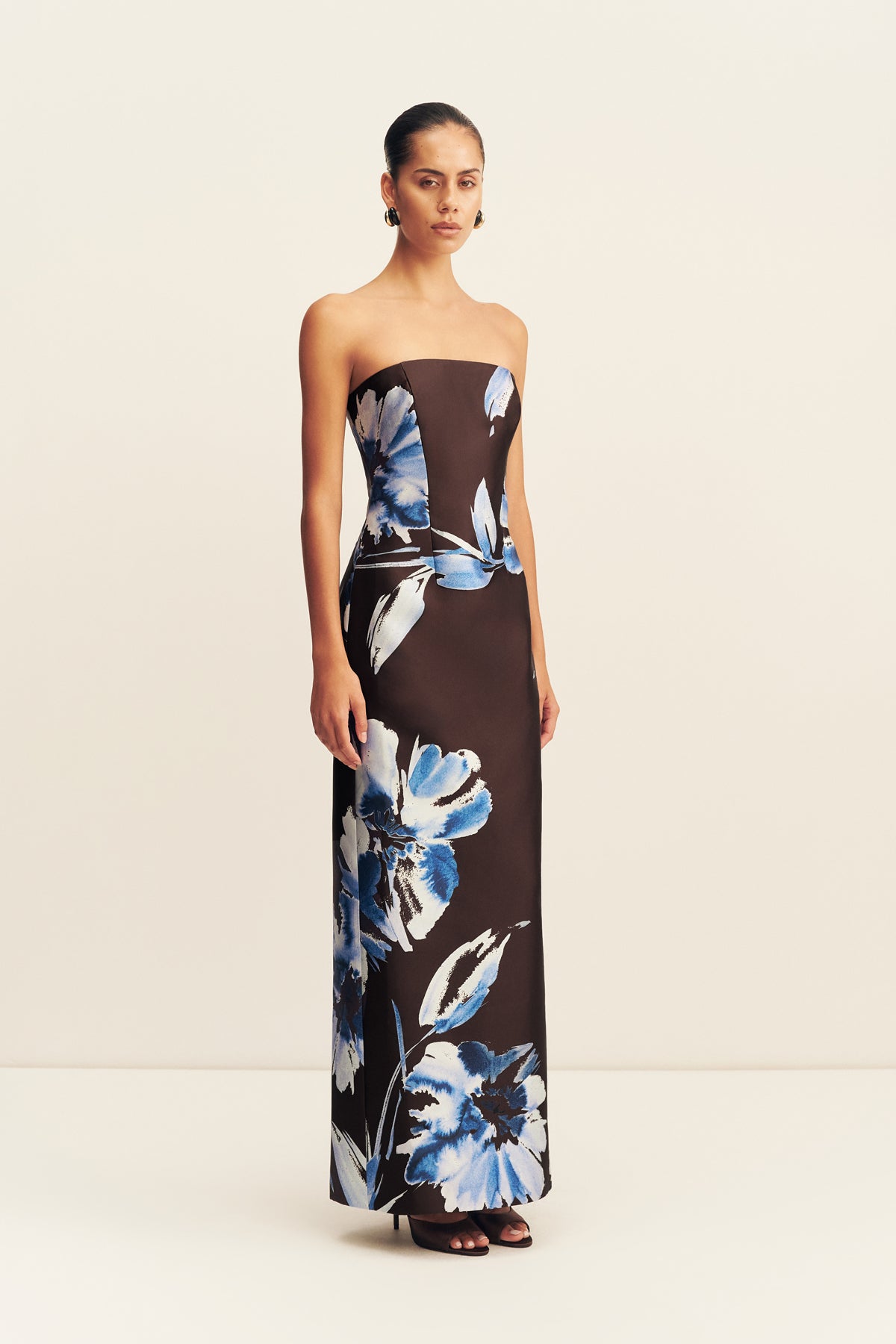 MNSJ041026043652016_3 Shona Joy Elsa Panelled Strapless Maxi Dress - Image 3