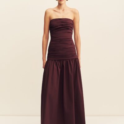 Shona Joy Campbell Strapless Ruched Maxi Dress - Image 1