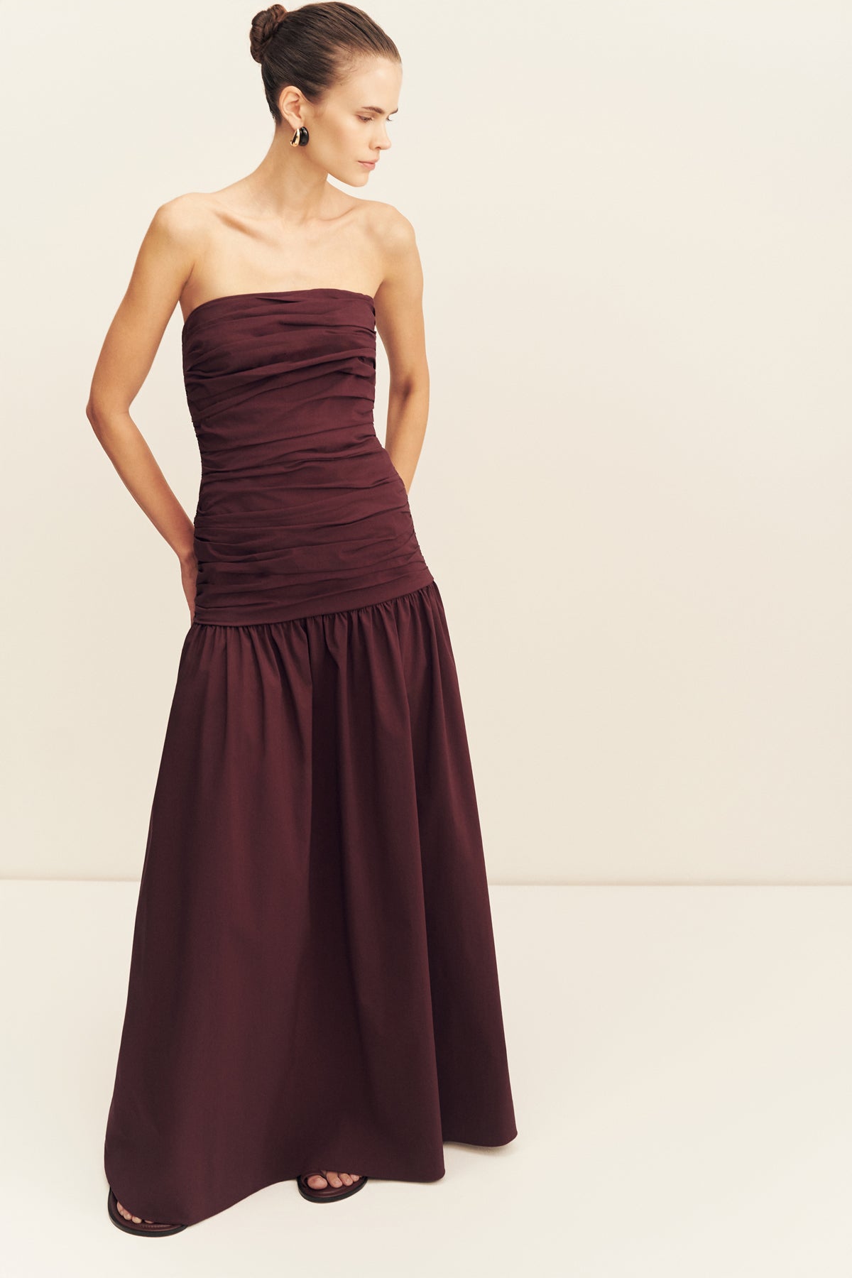 MNSJ041026043652019_2 Shona Joy Campbell Strapless Ruched Maxi Dress - Image 2