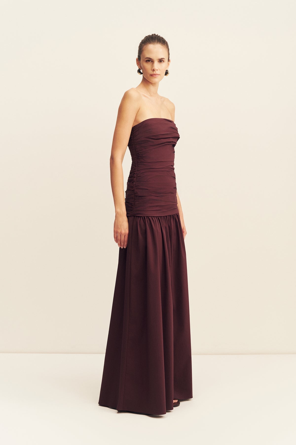 MNSJ041026043652019_3 Shona Joy Campbell Strapless Ruched Maxi Dress - Image 3