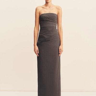 Shona Joy Campbell Strapless Draped Maxi Dress - Image 1