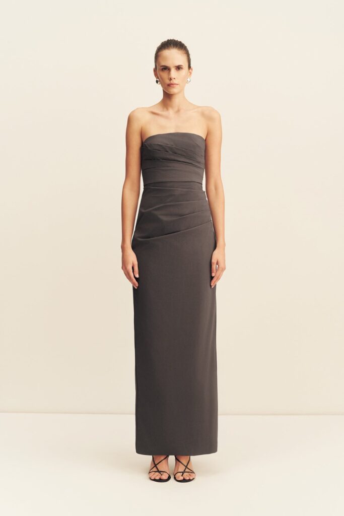 Shona Joy Campbell Strapless Draped Maxi Dress - Image 1