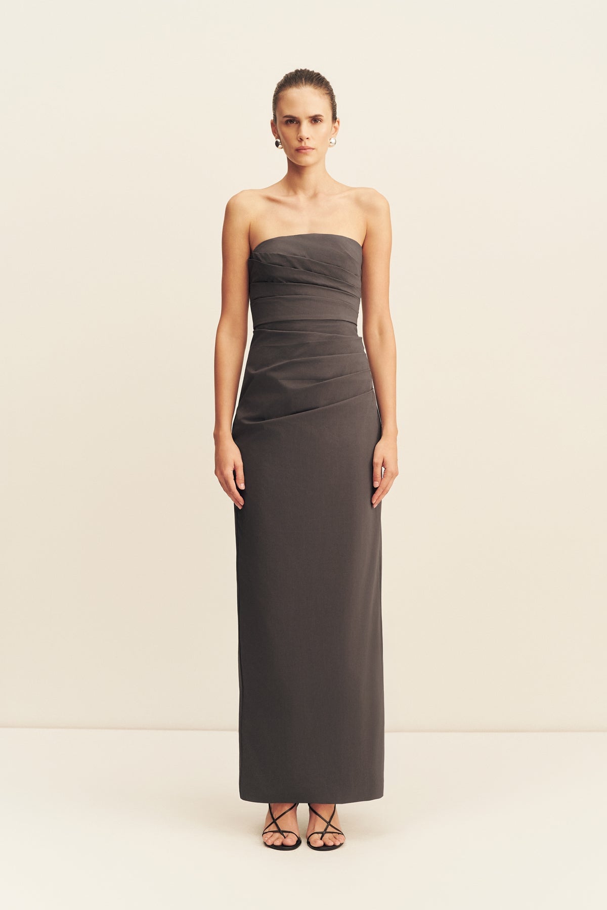 Shona Joy Campbell Strapless Draped Maxi Dress - Image 1