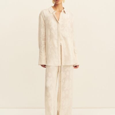 Shona Joy Bowery Jacquard Sheer Shirt - Image 1