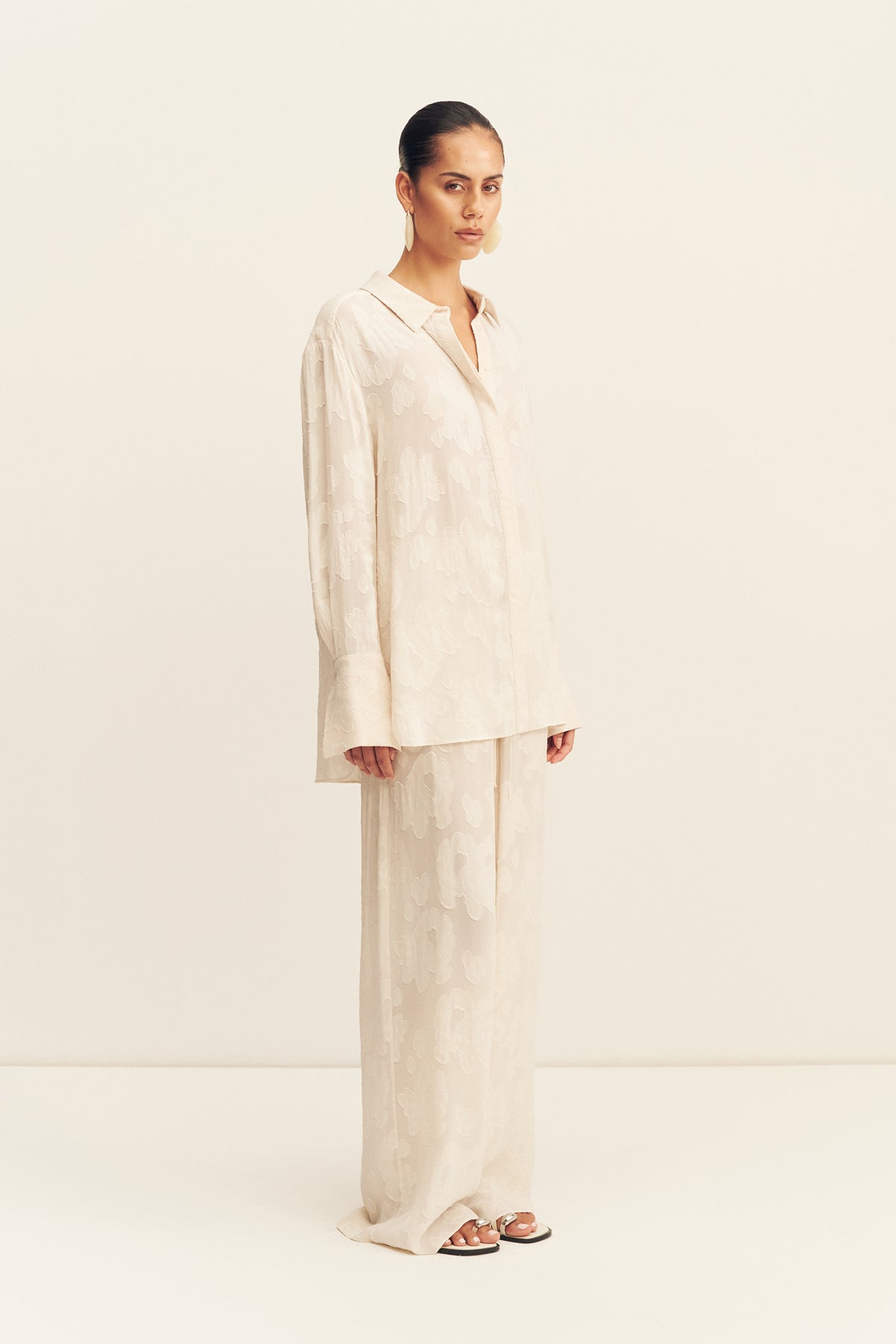 Shona Joy Bowery Jacquard Sheer Shirt - Image 3