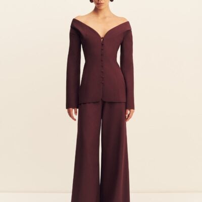 Shona Joy Asher Off Shoulder Fitted Top - Image 1