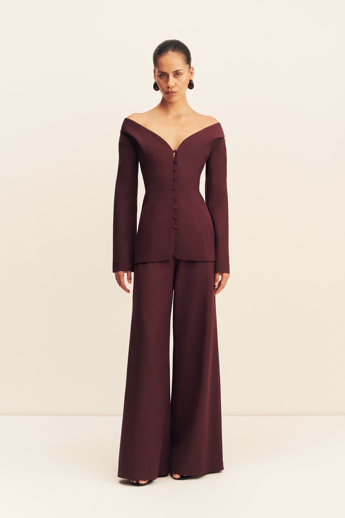 Shona Joy Asher Off Shoulder Fitted Top - Image 1