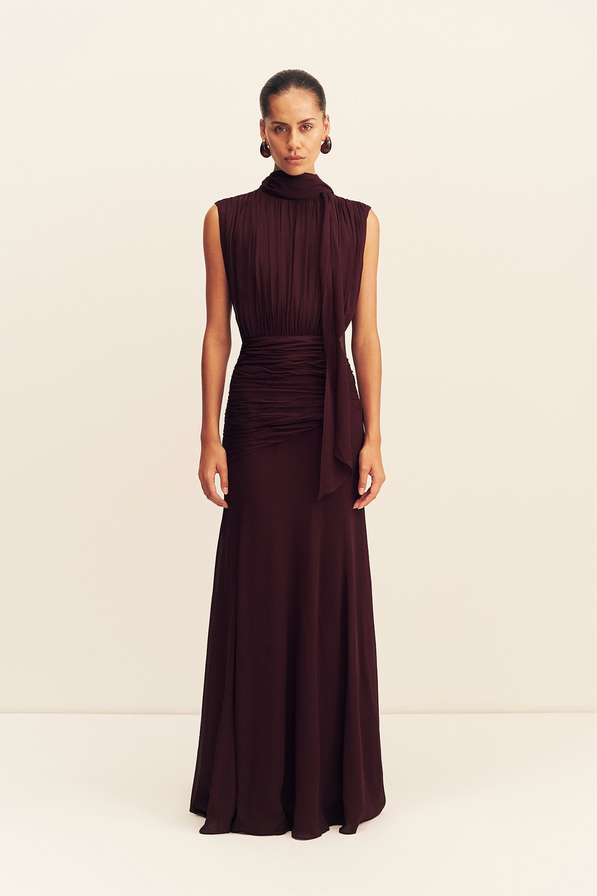Shona Joy Amina Scarf Neck Maxi Dress - Image 1