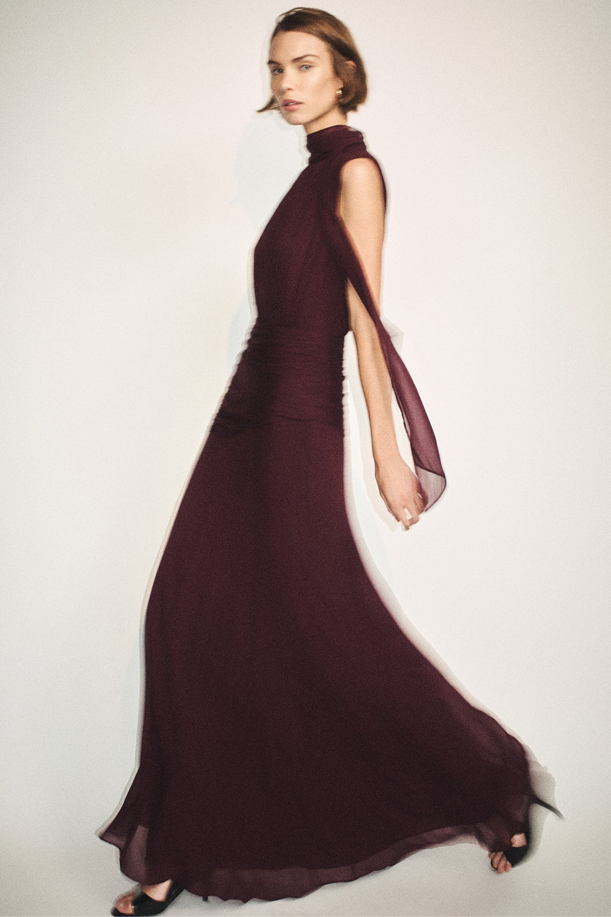 MNSJ041026043652035_2 Shona Joy Amina Scarf Neck Maxi Dress - Image 2