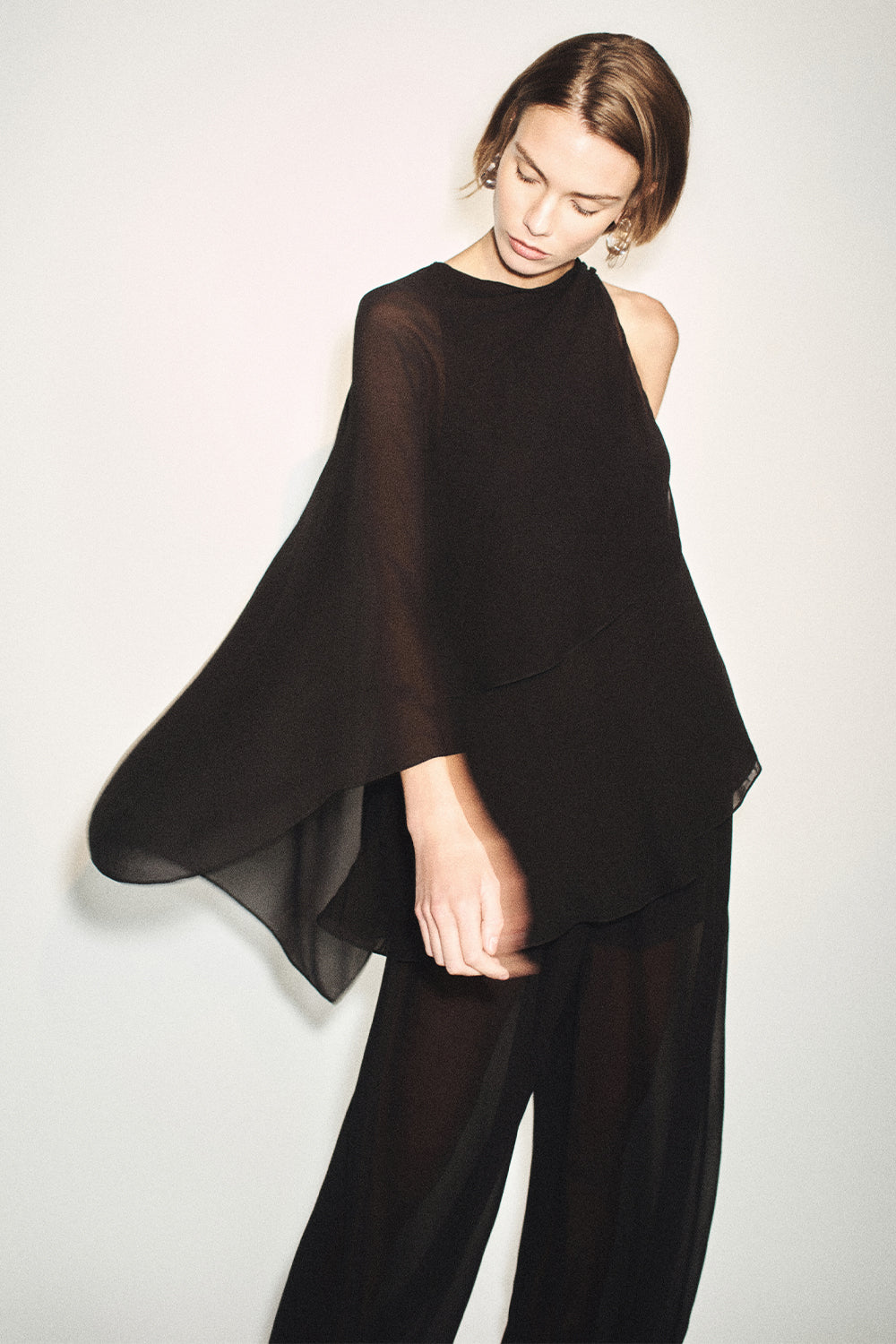 MNSJ041026043652038_2 Shona Joy Amina Asymmetrical Tiered Top - Image 2
