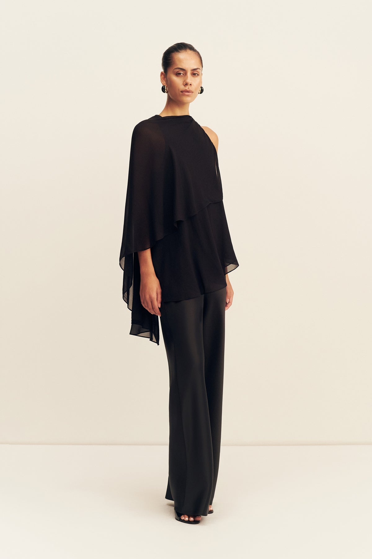 MNSJ041026043652038_3 Shona Joy Amina Asymmetrical Tiered Top - Image 3