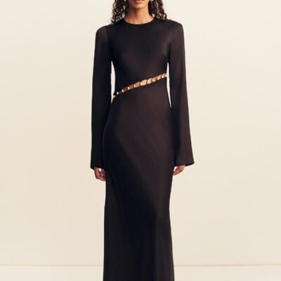 Shona Joy Winslow Asymmetric Maxi Dress With Beads - Image 1