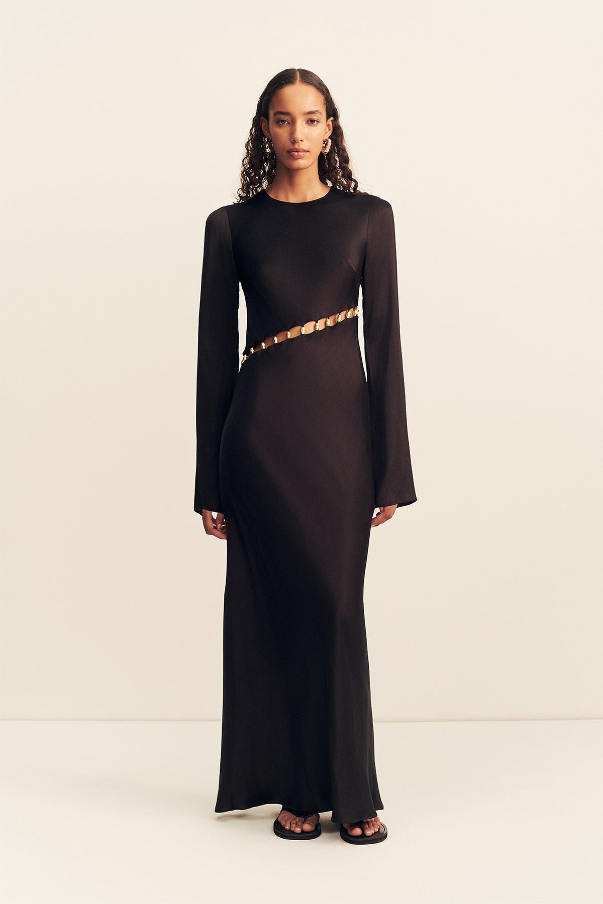 Shona Joy Winslow Asymmetric Maxi Dress With Beads - Image 1