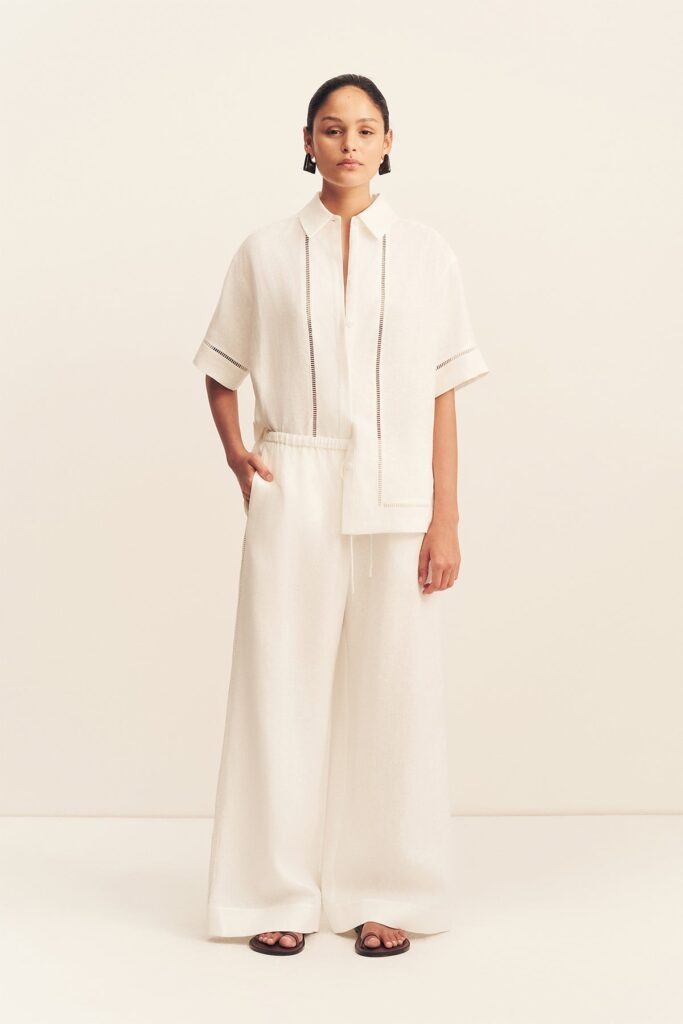 Shona Joy Tommy Linen Pant - Image 1