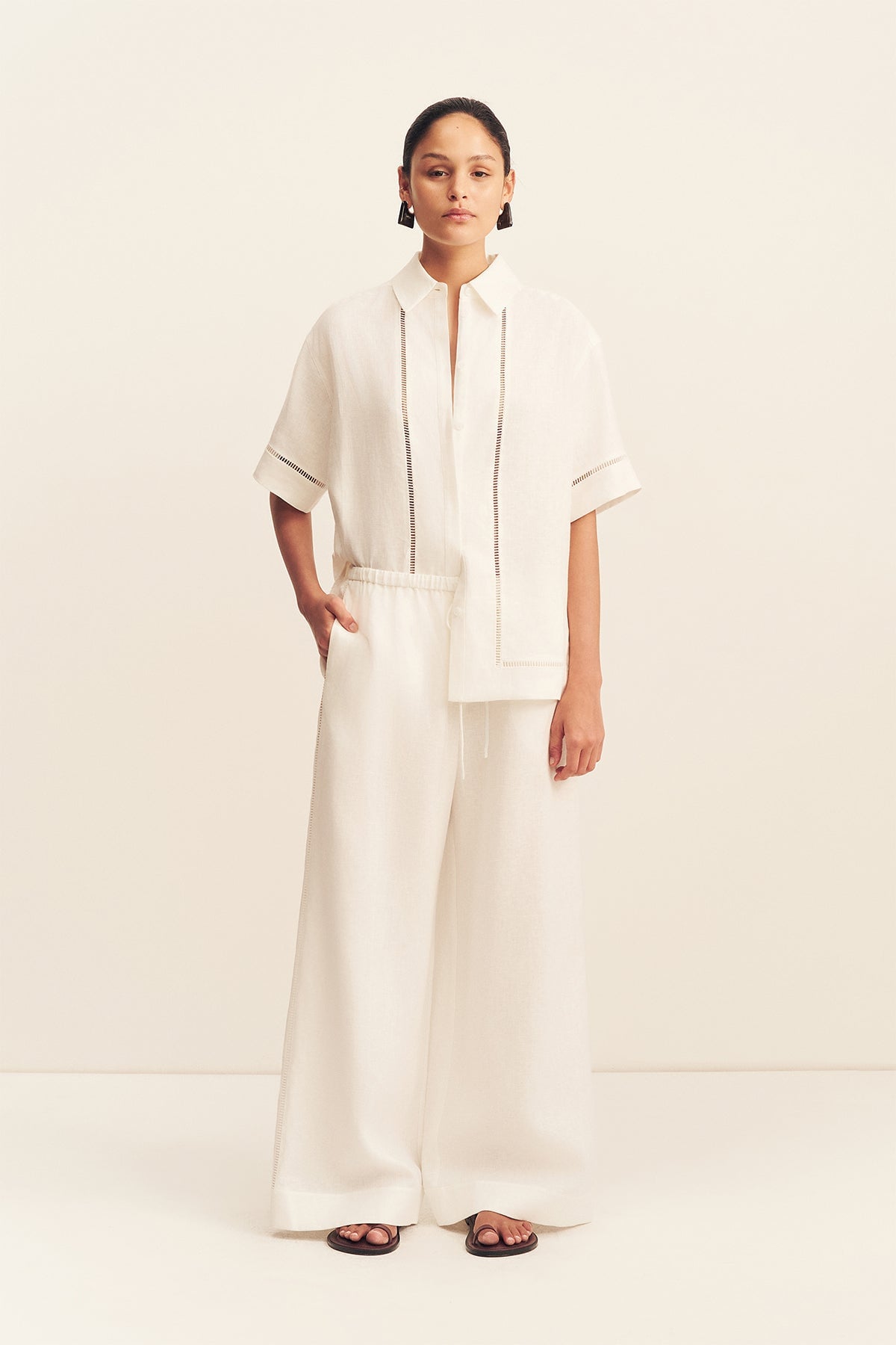 Shona Joy Tommy Linen Pant - Image 1