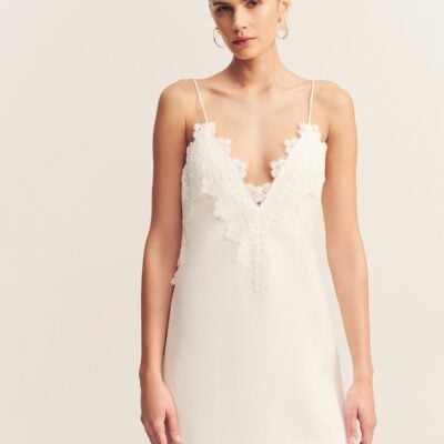 Shona Joy Toile Linen Lace Mini Dress - Image 2