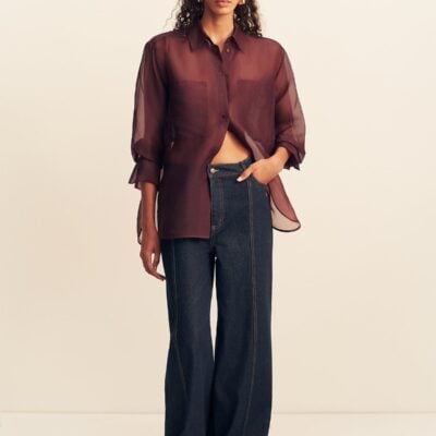 Shona Joy Tibby Silk Organza Shirt - Image 1