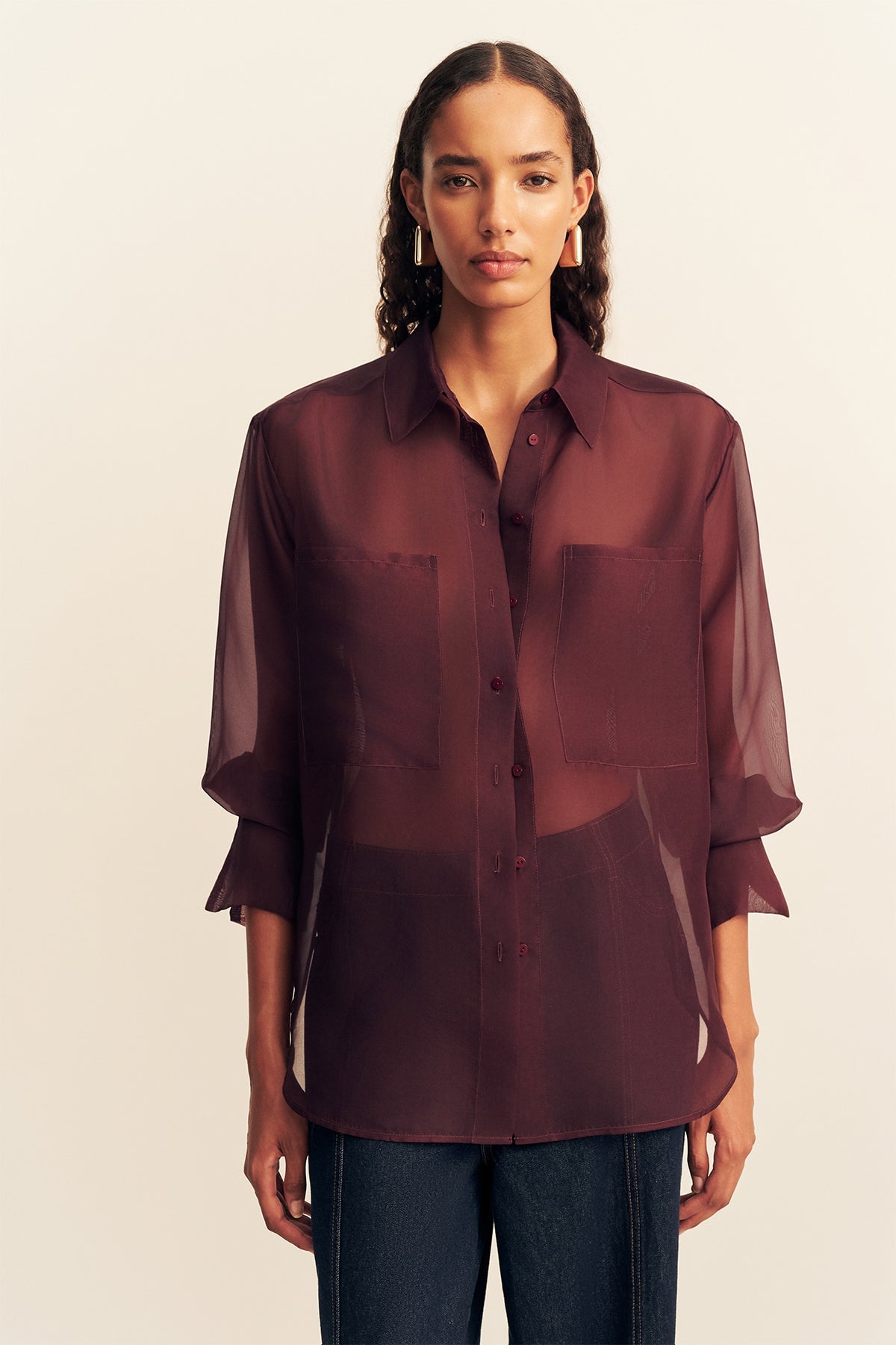 Shona Joy Tibby Silk Organza Shirt - Image 2