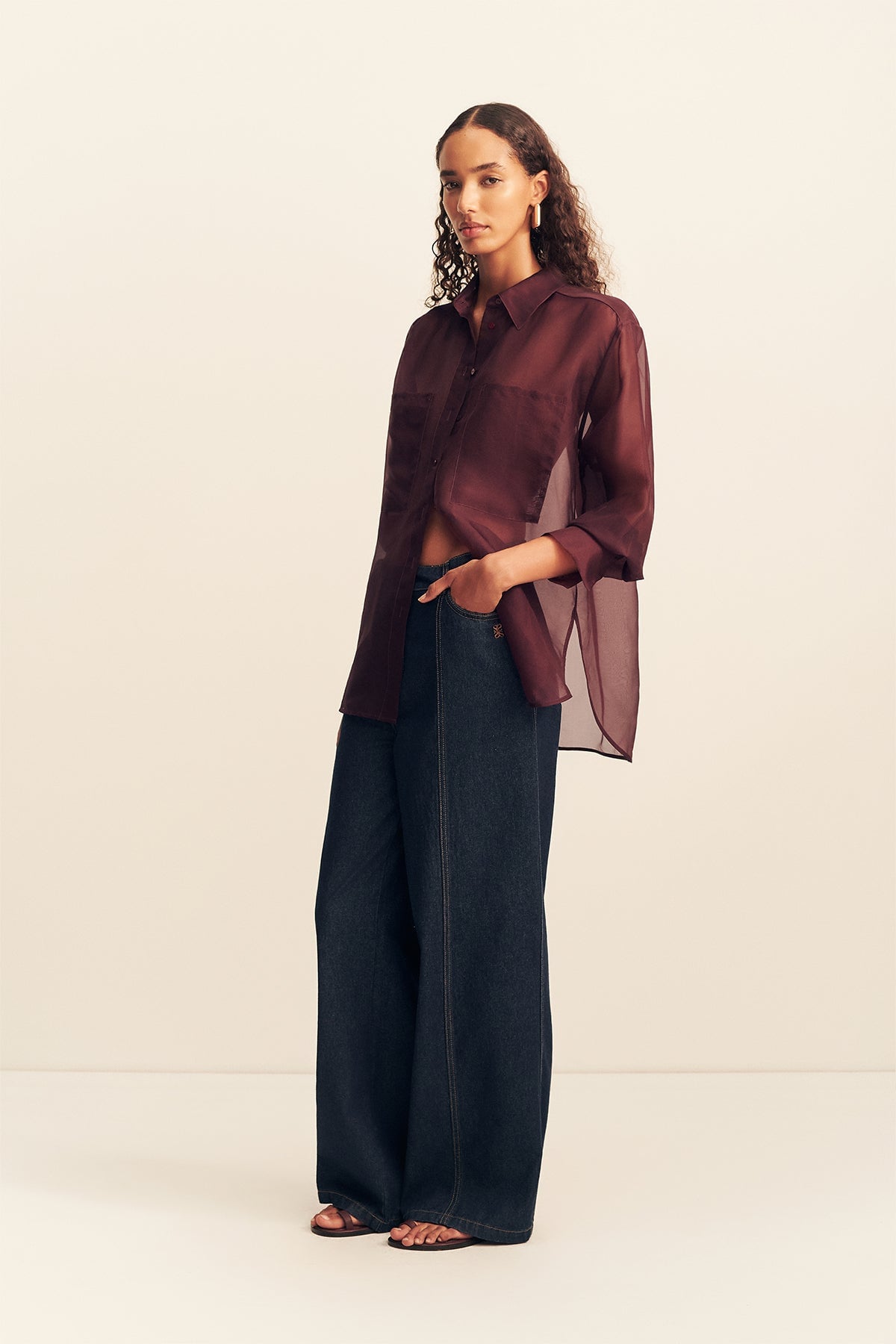 Shona Joy Tibby Silk Organza Shirt - Image 3