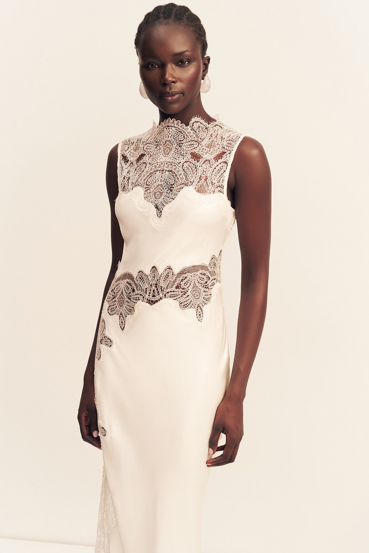 Shona Joy Stratus Sheer Lace High Neck Maxi Dress - Image 2