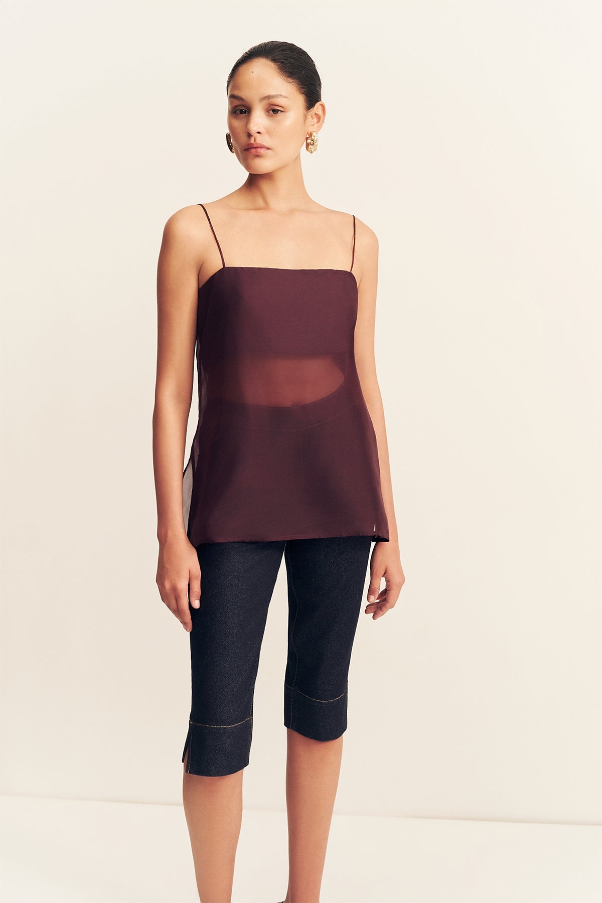MNSJ051026010130008_2 Shona Joy Rue Stretch Capri Jean - Image 2