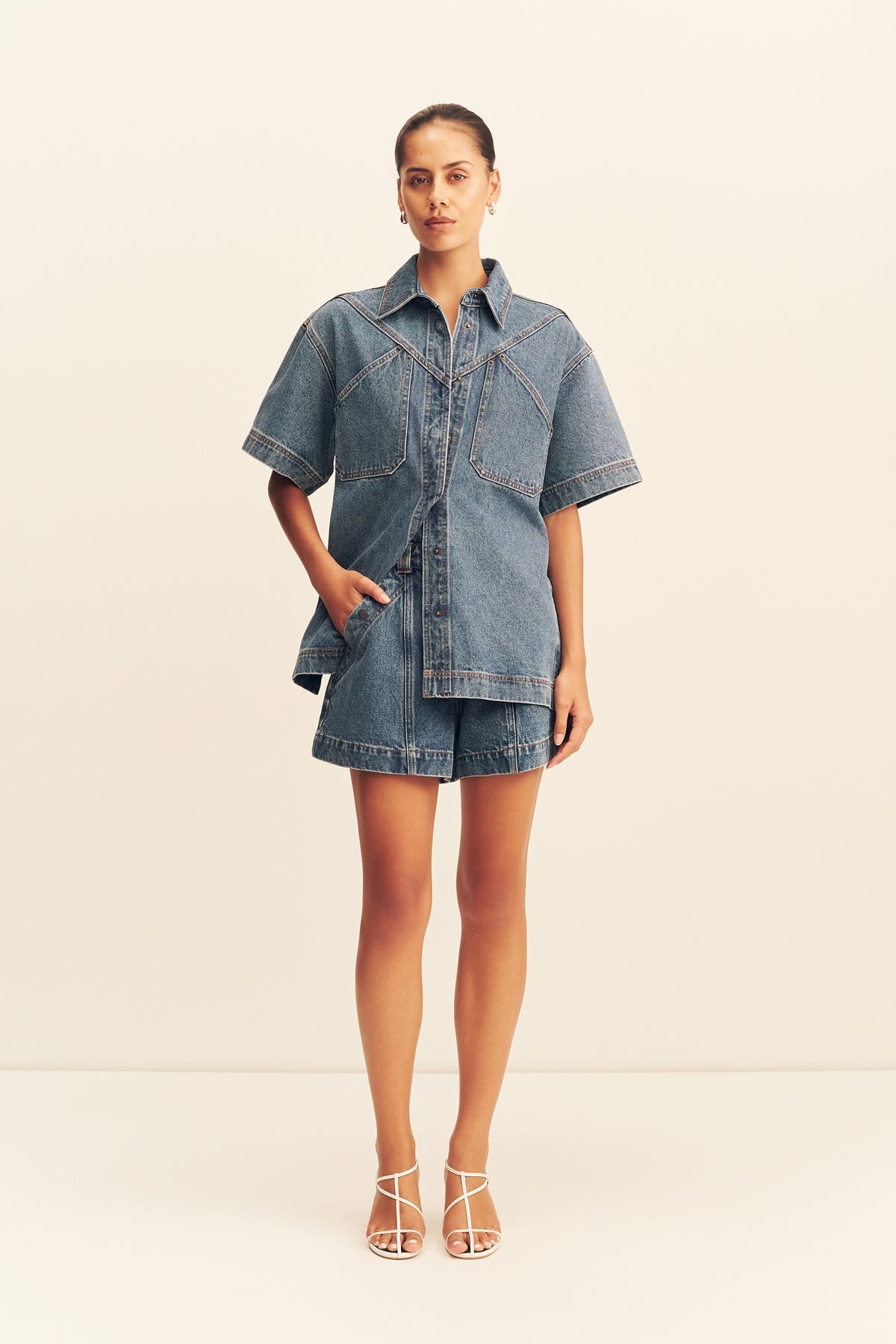 Shona Joy Raquel High Waisted Flared Short - Image 1