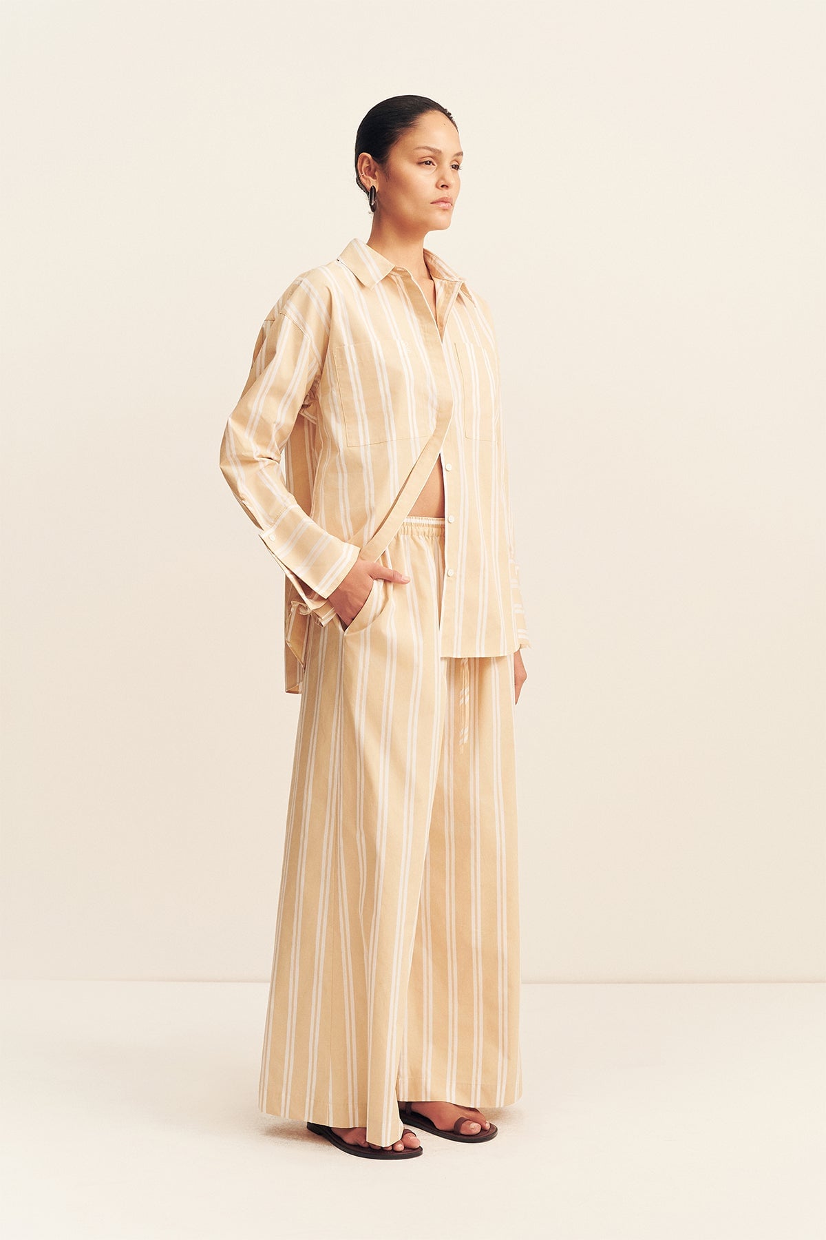 MNSJ051026010130031_2 Shona Joy Omri Cotton Wide Leg Pant - Image 2