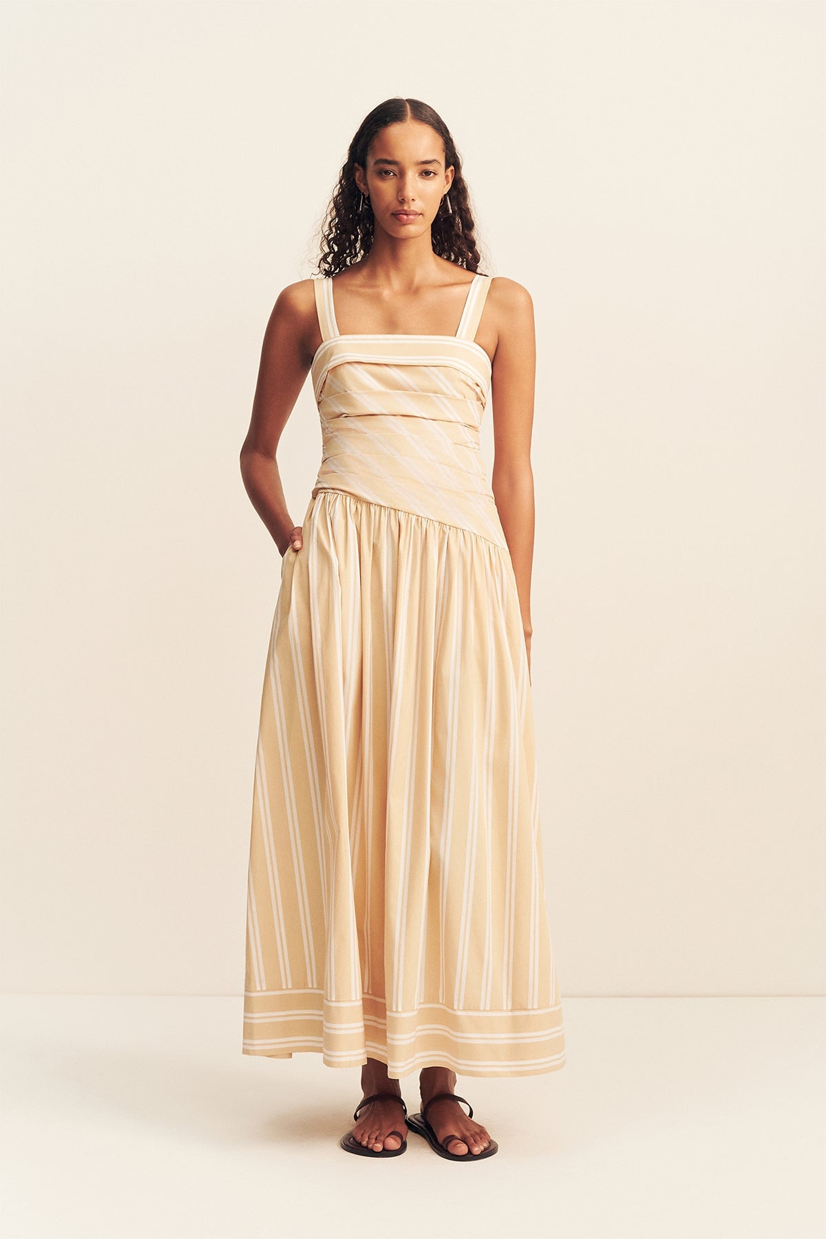 Shona Joy Omri Cotton Square Neck Maxi Dress - Image 1