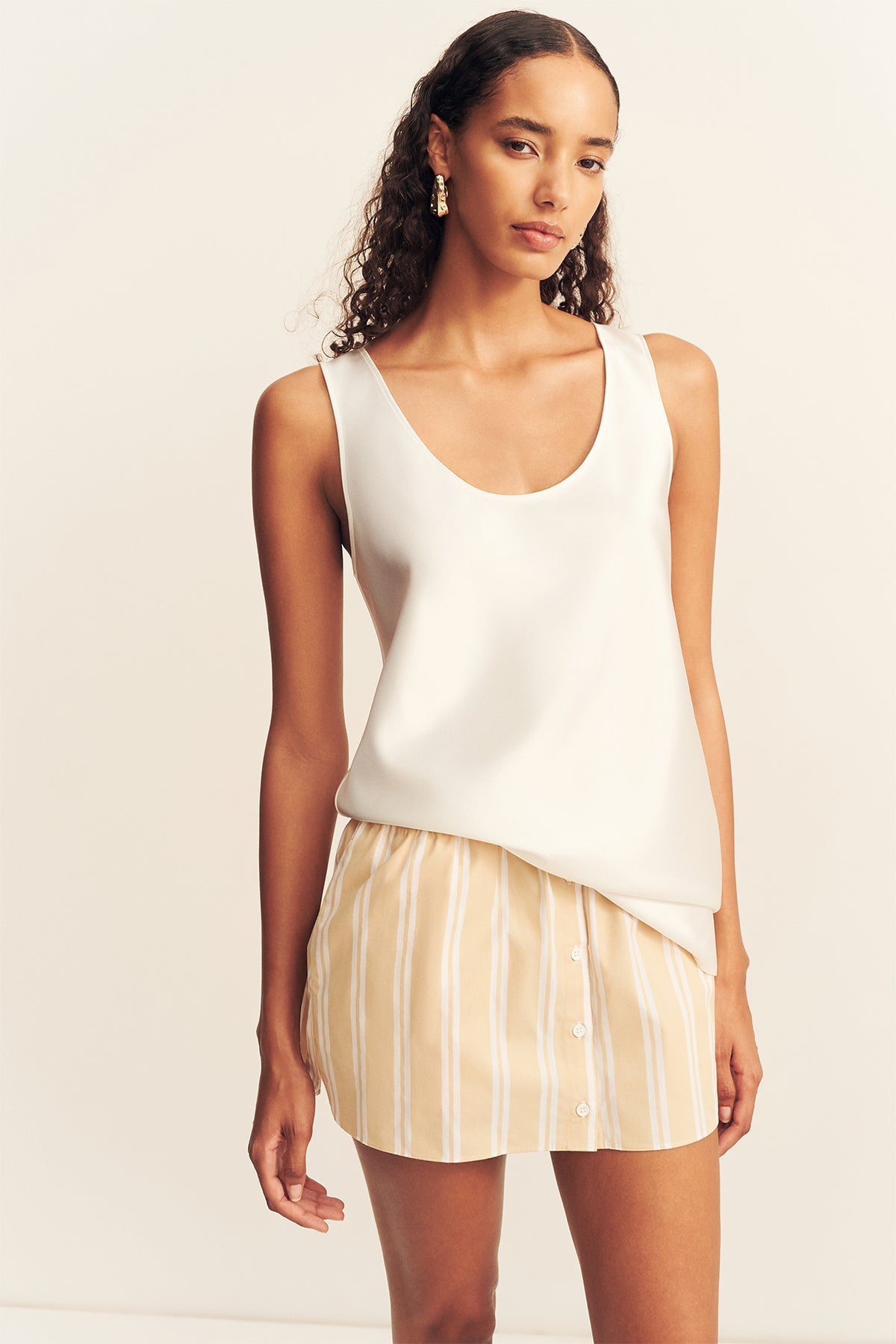 MNSJ051026010130034_2 Shona Joy Omri Cotton Mini Skirt - Image 2
