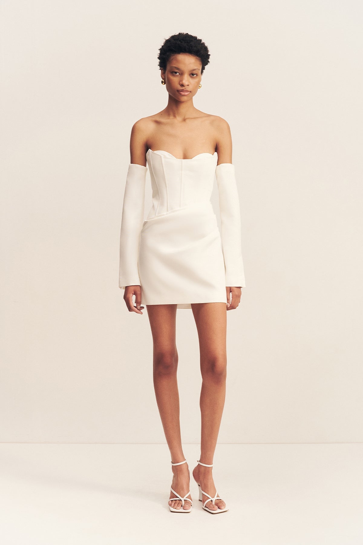 MNSJ051026010130036_2 Shona Joy Oakley Strapless Draped Mini Dress - Image 2