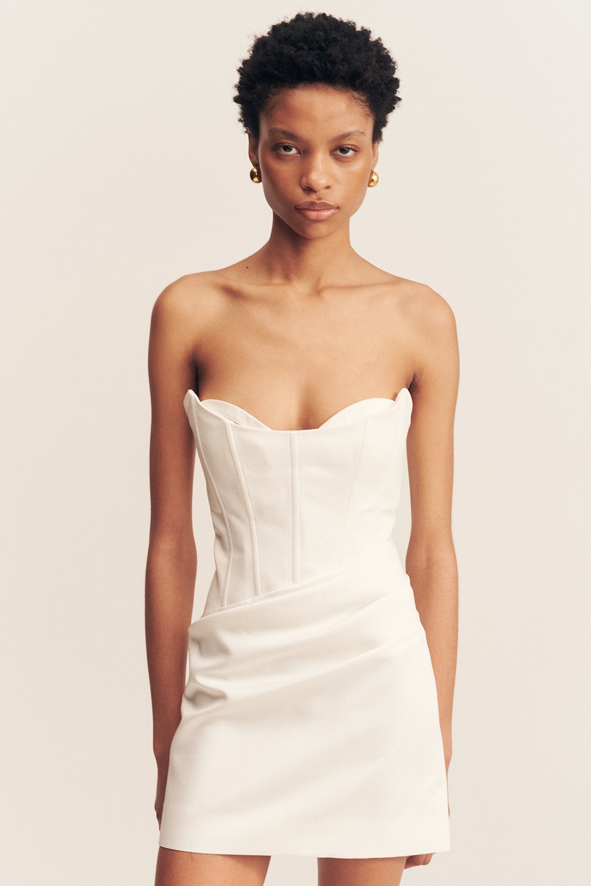 MNSJ051026010130036_3 Shona Joy Oakley Strapless Draped Mini Dress - Image 3