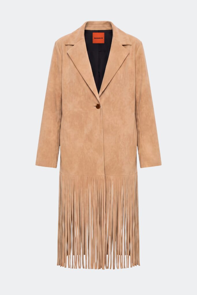 SIMONMILLER Vero Vegan Leather Fringe Coat - Image 1