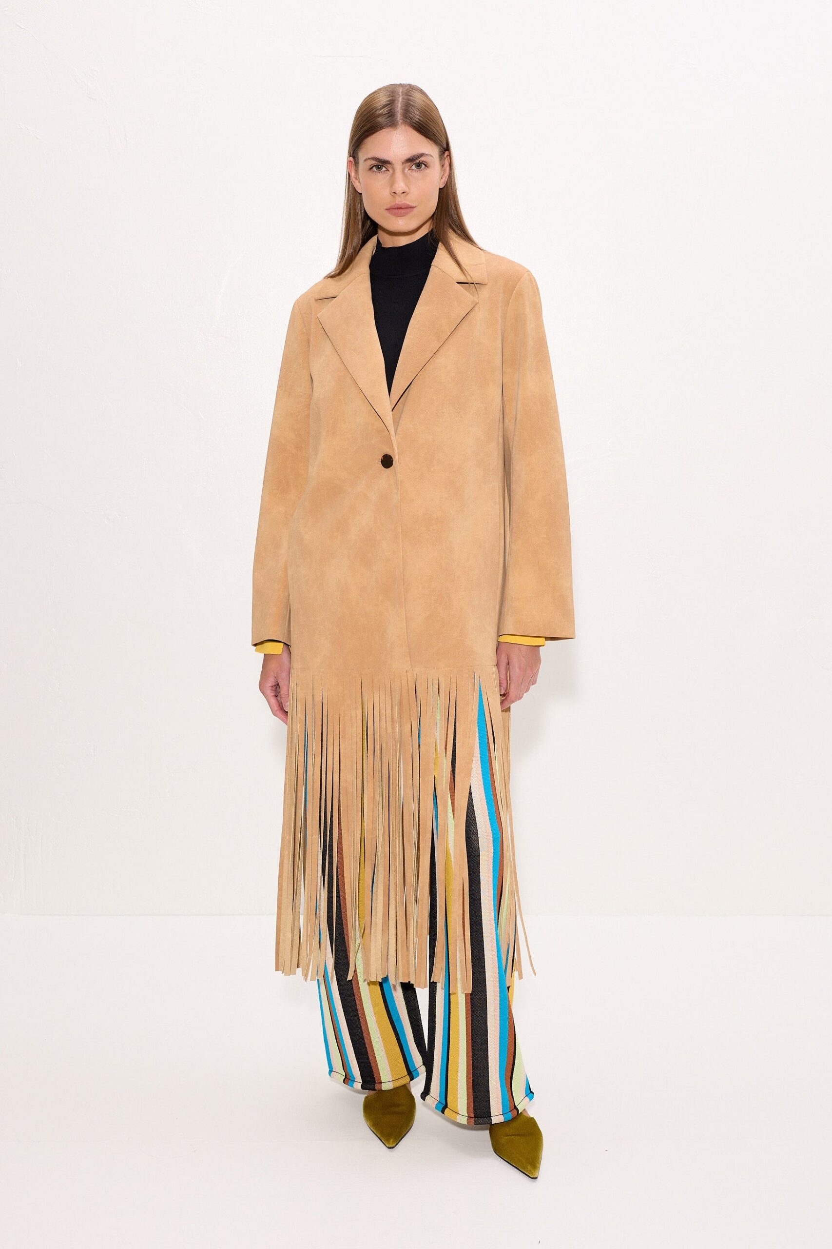 SIMONMILLER Vero Vegan Leather Fringe Coat - Image 3