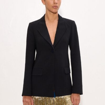 SIMONMILLER Odette Crepe Fringe Blazer - Image 2