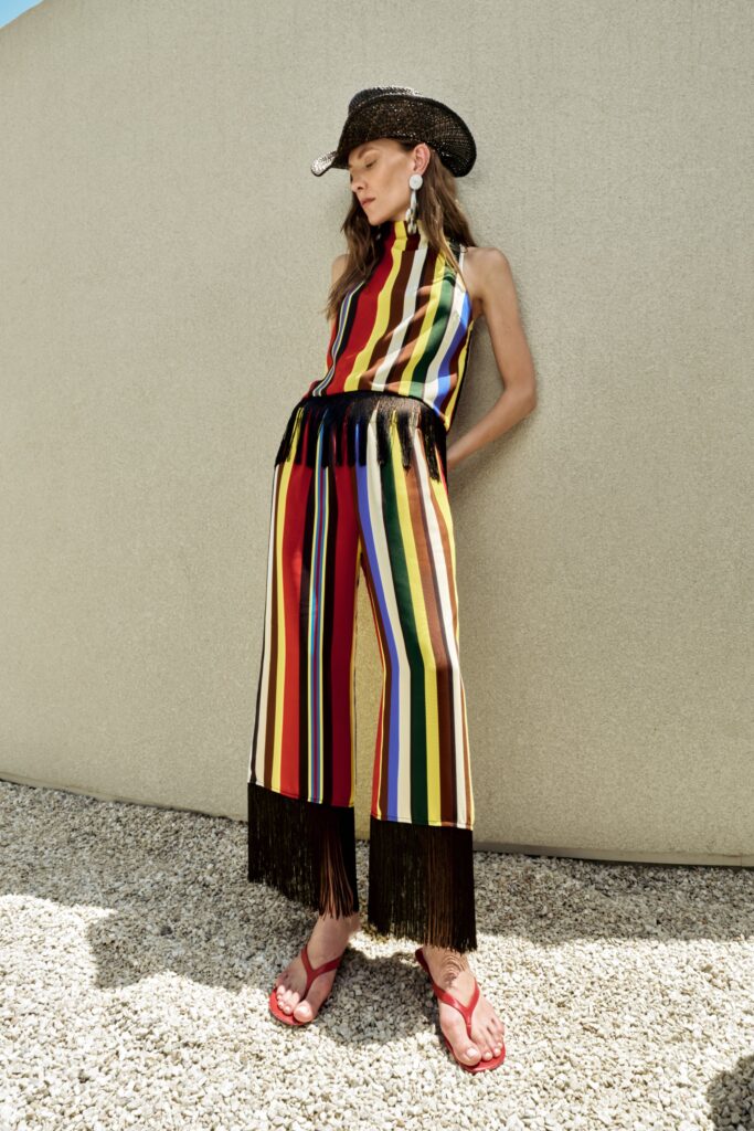 SIMONMILLER Nella Crepe Fringe Pant - Image 1