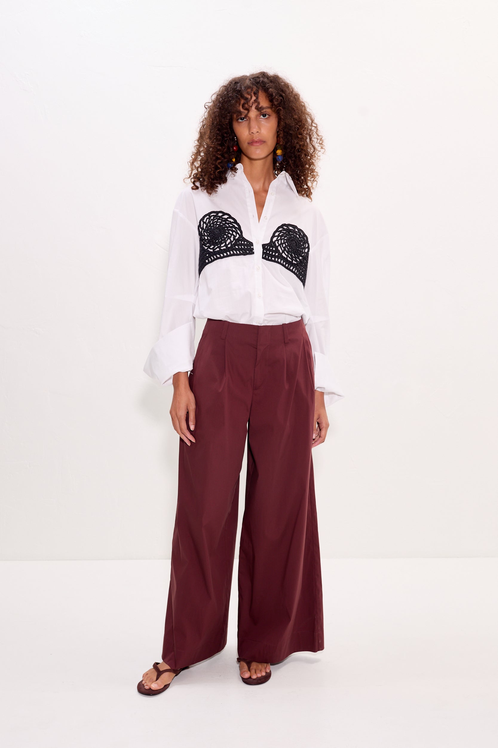 MNSMR041026051604501_2 SIMONMILLER Maren Poplin Crochet Button Up - Image 2