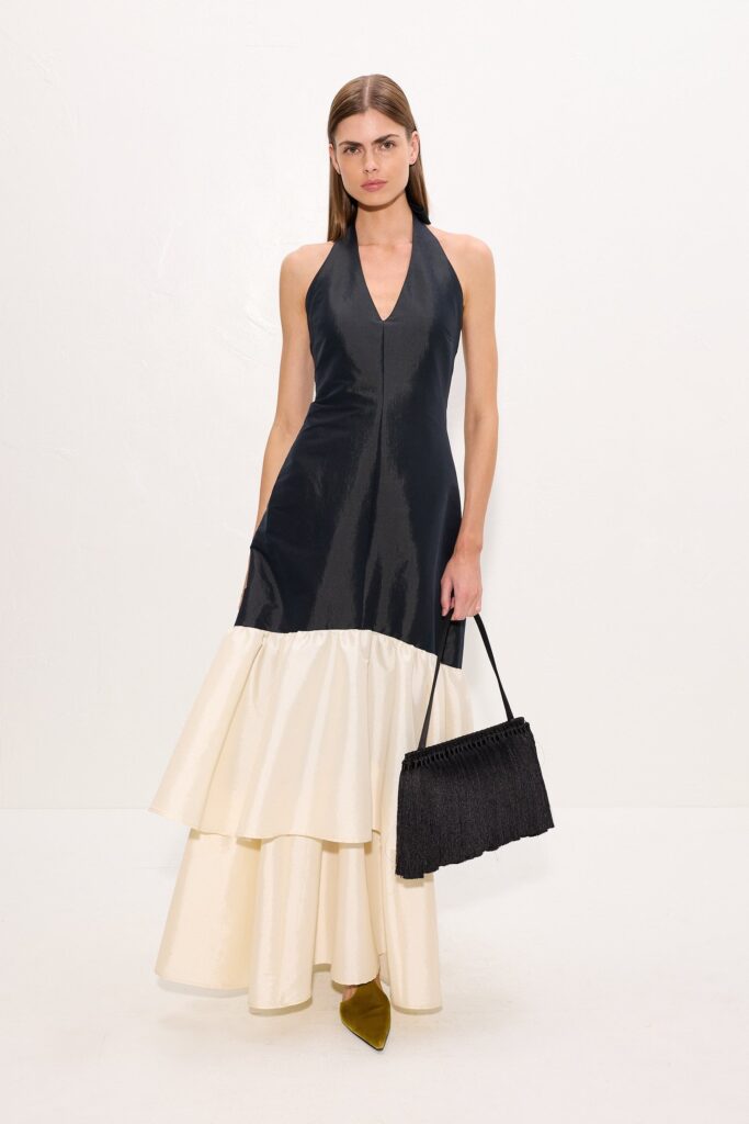 SIMONMILLER Magnolia Taffeta Halter Dress - Image 1