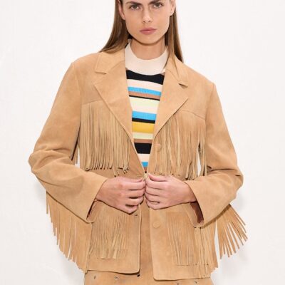 SIMONMILLER Mabel Vegan Leather Fringe Jacket - Image 2