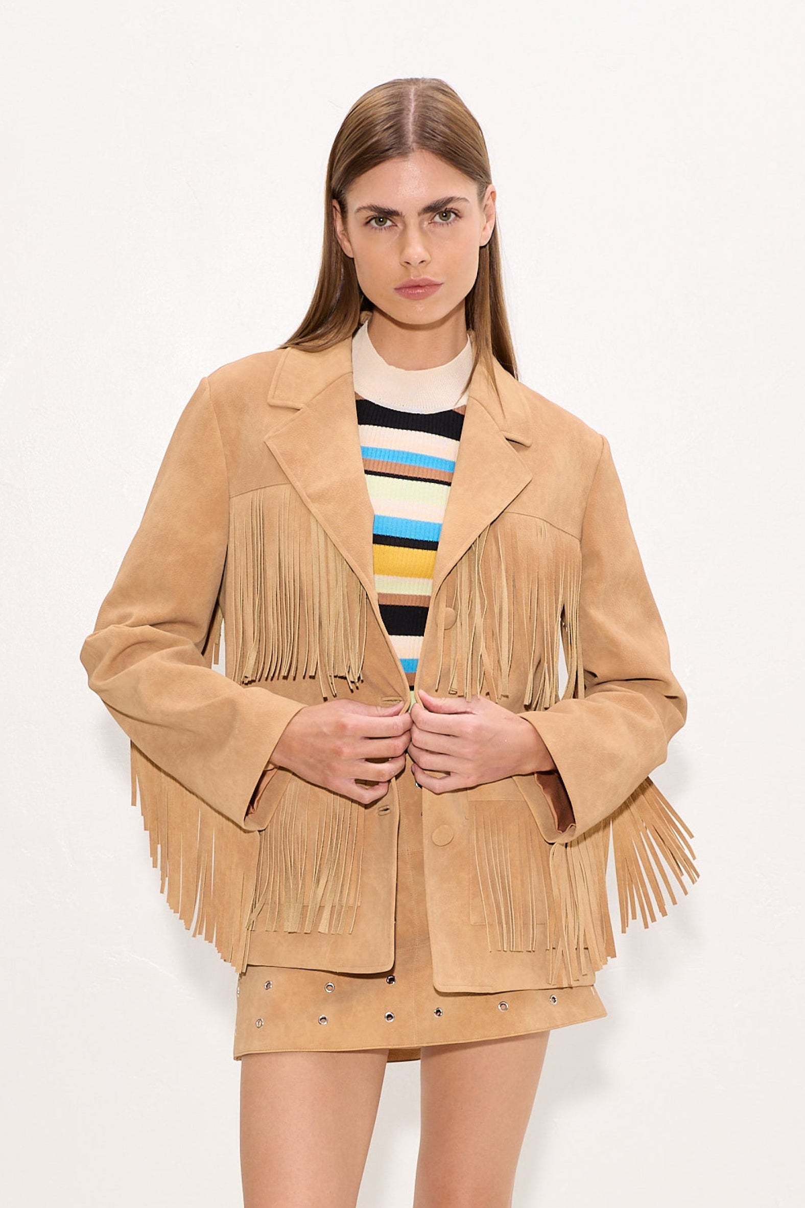 SIMONMILLER Mabel Vegan Leather Fringe Jacket - Image 2