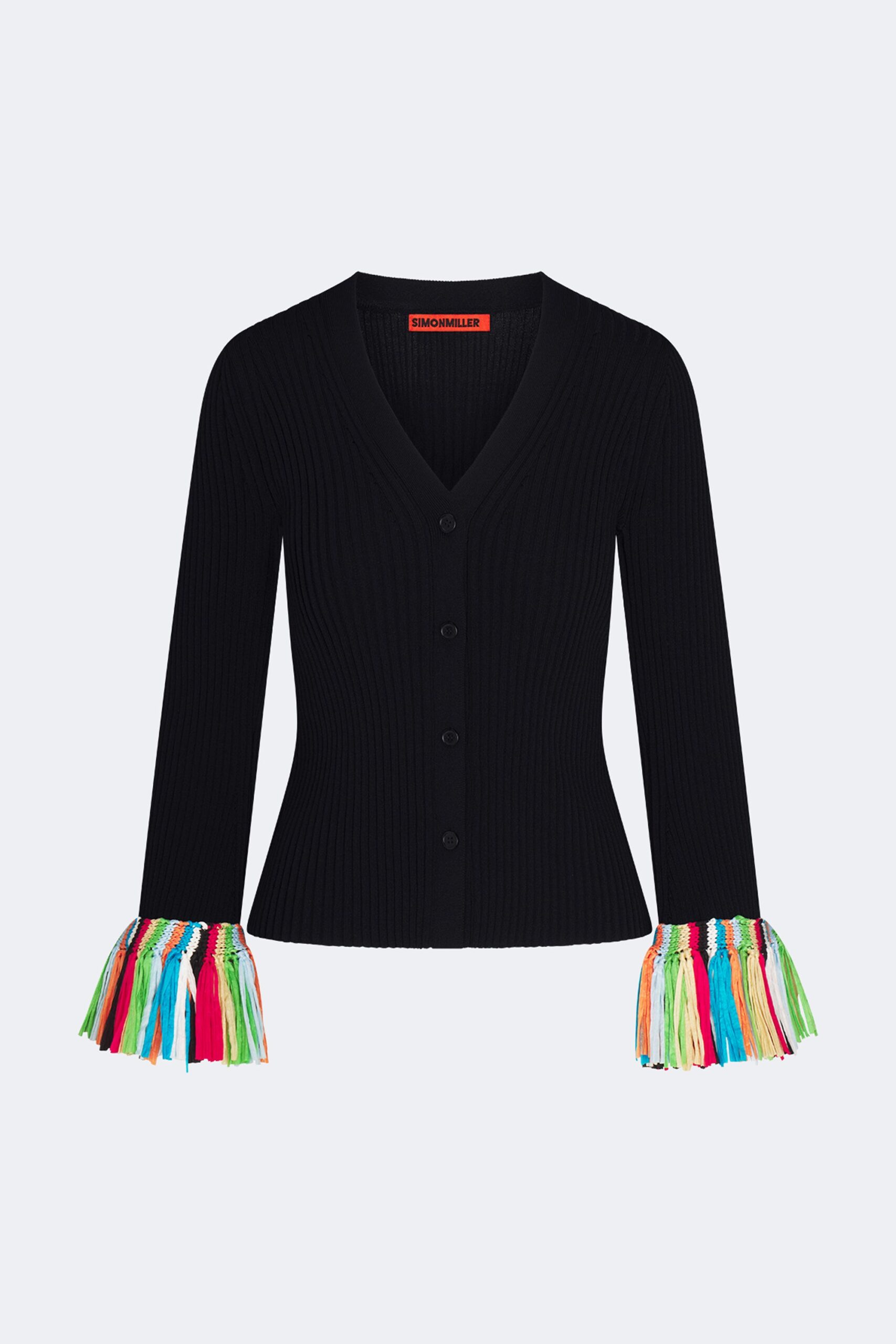SIMONMILLER Cara Knit Fringe Cardigan - Image 1