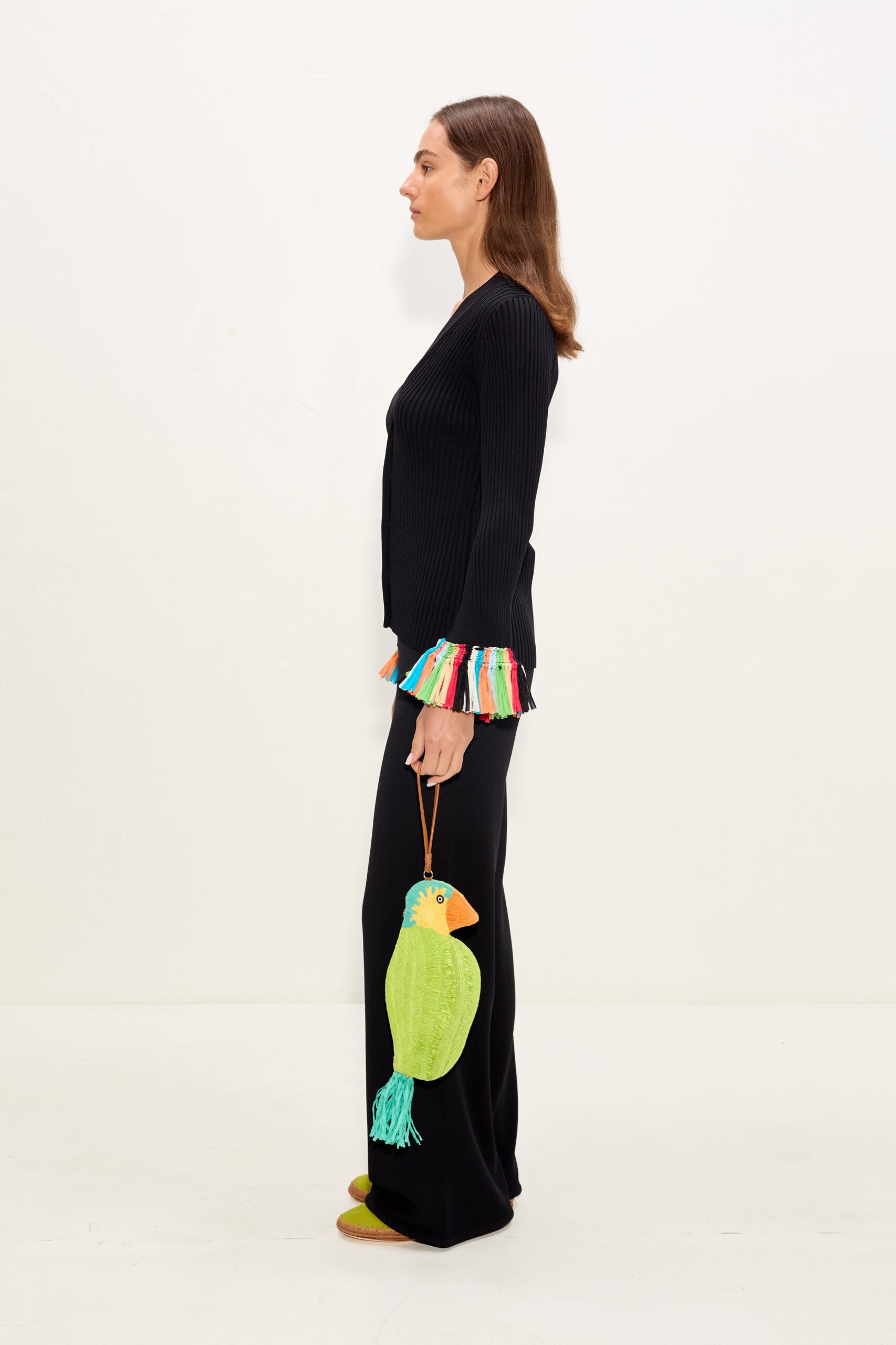 MNSMR051026013635330_3 SIMONMILLER Cara Knit Fringe Cardigan - Image 3