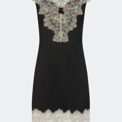 SIMONMILLER Bea Satin Lace Mini Dress - Image 1