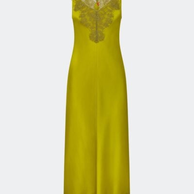 SIMONMILLER Bea Satin Lace Midi Dress - Image 2