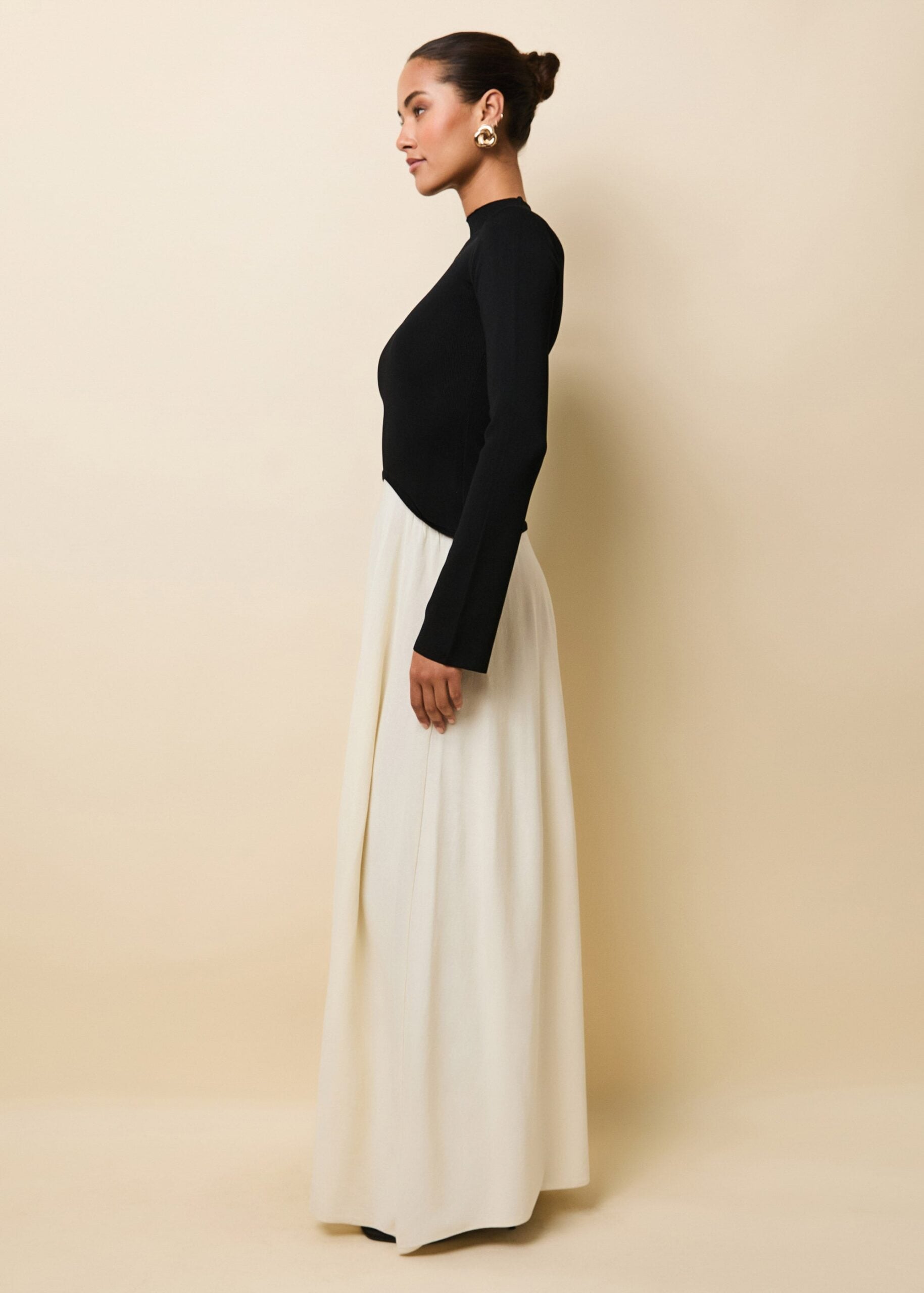 Solid & Striped Soglio Dress Ecru / Noir - Image 3