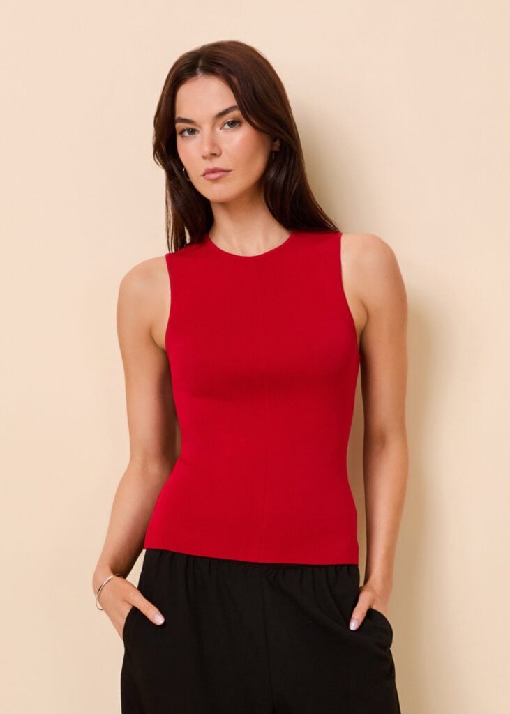 Solid & Striped Lucerne Top Cranberry - Image 1